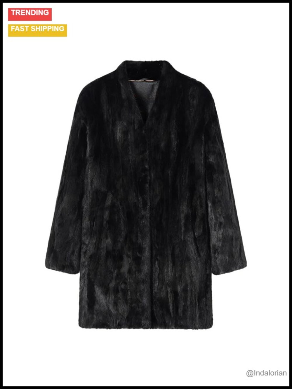 Genuine Mink Fur Coat Women Long Real Fur Overcoat Winter Warm Outerwear